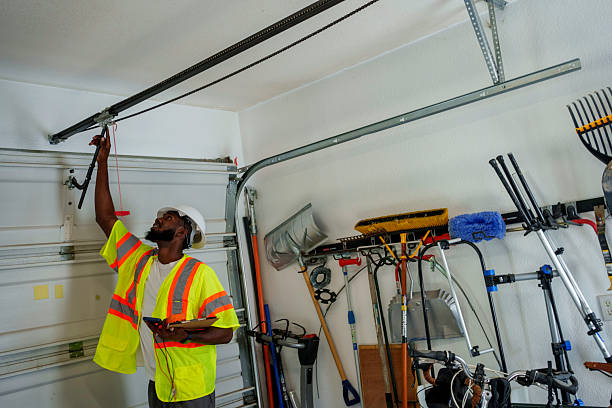 Professional Garage Door Maintenance technician working in Cloverleaf, TX